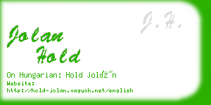 jolan hold business card